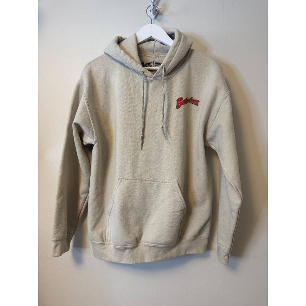 Brew City Budweiser Retro Graphic Hoodie Beige Mens Medium